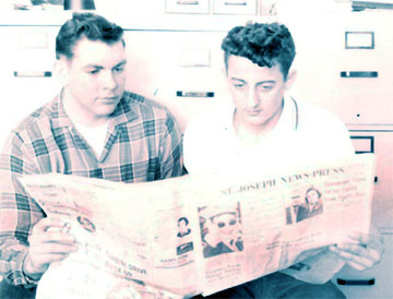 Wayne & Ron with newspaper