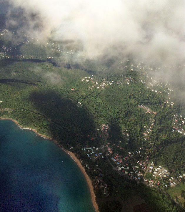 Antigua from airplane
